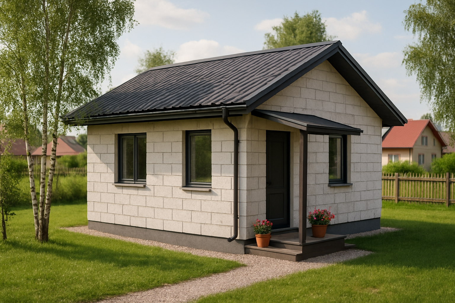 Дом из газобетона 50 м² в Краснодаре — расчёт блоков и стоимость